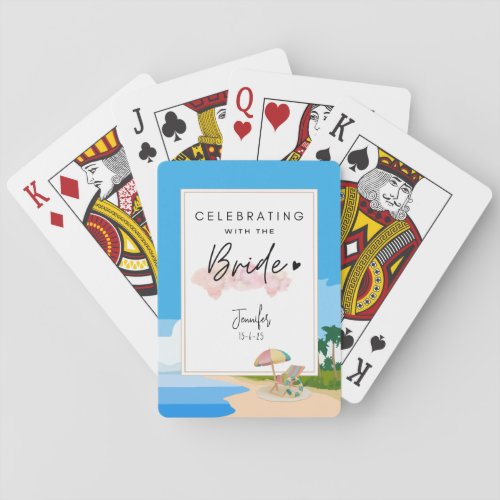 Beach Bachelorette custom Playing Cards