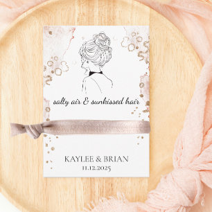 Beach Bachelorette Hair Scrunchie Holder  Enclosure Card