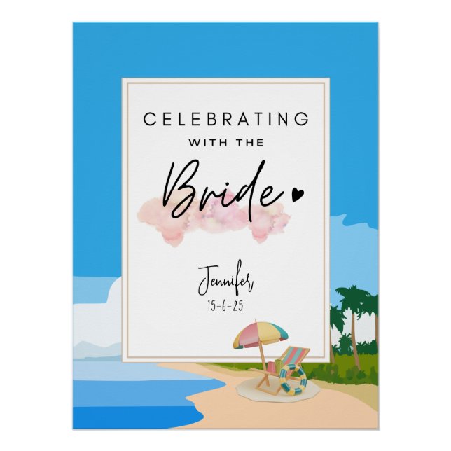 Beach Bachelorette | Hens Party customized  Poster (Front)