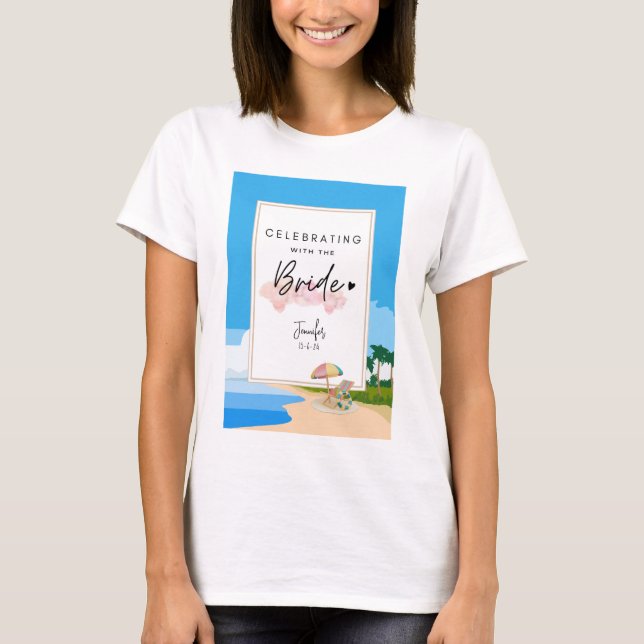 Beach Bachelorette Hens Party customized  T-Shirt (Front)