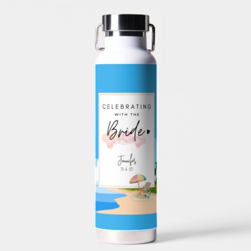 Beach Bachelorette  Hens Party customized  Water Bottle