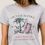 Beach Bachelorette Party Destination Wedding T-Shirt<br><div class="desc">Make a splash at your upcoming bachelorette party with this stunning beach bachelorette party personalized t-shirts. Whether you're celebrating a bach trip, a girls' vacation, or a best friends' holiday, this custom beach bachelorette party t-shirts are the perfect addition to your unforgettable getaway. Add a personal touch to your bachelorette...</div>