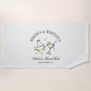 Beach Bachelorette Party Favor Social Club Towel