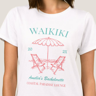 Beach Bachelorette Party Girls Weekend Personalize T-Shirt
