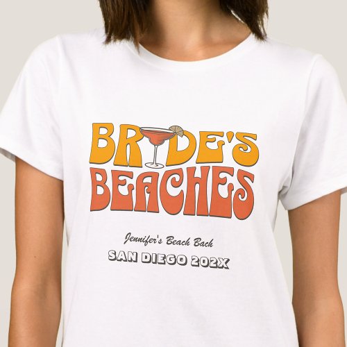 Beach Bachelorette Party Groovy Brides Beaches T_Shirt