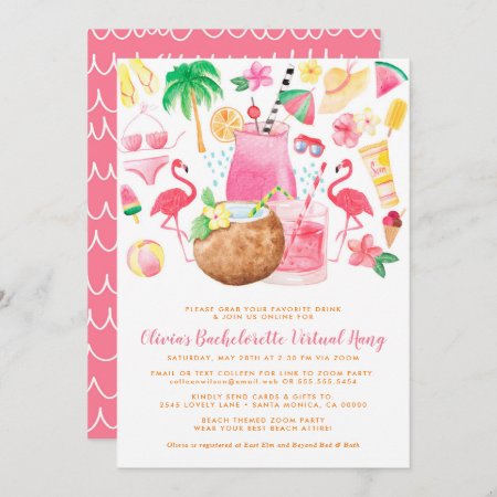 Beach Bachelorette Party Invitation
