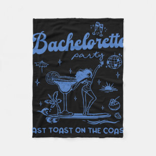 Beach Bachelorette Party Last Toast On The Coast T Fleece Blanket