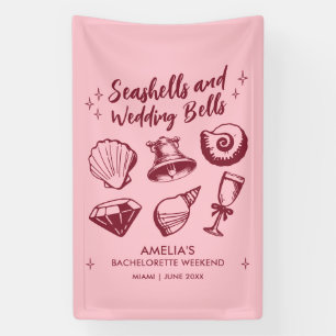 Beach Bachelorette Party Seashells Wedding Bells Banner