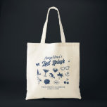 Beach Bachelorette Party The Last Splash Custom Tote Bag<br><div class="desc">Make a splash at your upcoming bachelorette party with this stunning design. Whether you're celebrating a bach trip, a girls' vacation, or a best friend's engagement, this custom beach bachelorette party design is the perfect addition to your unforgettable getaway. Add a personal touch to your bachelorette party favor with custom...</div>