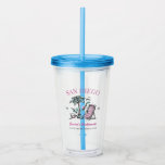 Beach Bachelorette Party Vintage Bridesmaid Custom Acrylic Tumbler<br><div class="desc">Make a splash at your upcoming bachelorette party with this stunning beach bachelorette party personalized merchandise. Whether you're celebrating a bach trip, a girls' vacation, or a best friends' holiday, this custom beach bachelorette party merchandise is the perfect addition to your unforgettable getaway. Add a personal touch to your bachelorette...</div>
