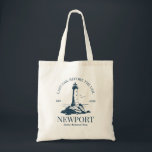 Beach Bachelorette Party Vintage Lighthouse Logo Tote Bag<br><div class="desc">Make a splash at your upcoming bachelorette party with this stunning beach bachelorette party design. Whether you're celebrating a bach trip, a bridal shower, a girls' vacation, or a best friends' engagement, this custom beach bachelorette party design is the perfect addition to your unforgettable getaway. Add a personal touch to...</div>