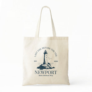 Beach Bachelorette Party Vintage Lighthouse Logo Tote Bag