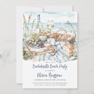 Beach Bachelorette Party Watercolor Invitation