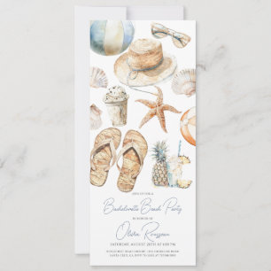 Beach Bachelorette Party Watercolor Invitation