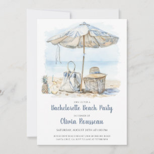 Beach Bachelorette Party Watercolor  Invitation