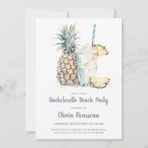 Beach Bachelorette Party Watercolor Invitation