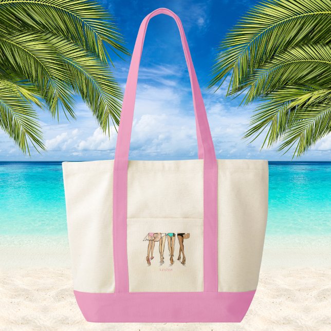Beach Bachelorette Party Weekend Bride Squad Tote Bag (Creator Uploaded)