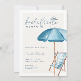 Beach Bachelorette Party Weekend Invitation