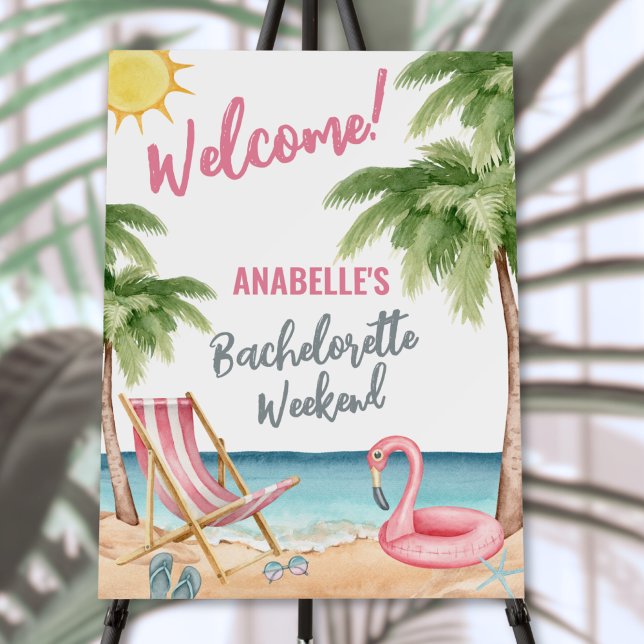 Beach Bachelorette Party Welcome Sign (Beach Bachelorette Party Welcome Sign )