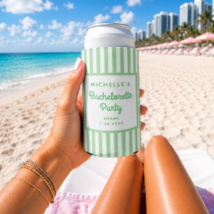 Beach Bachelorette Personalized Can Coolers