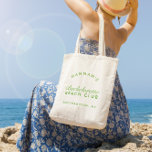 Beach Bachelorette Retro Modern Personalized Tote Bag<br><div class="desc">This tote effortlessly marries retro charm with a modern beachy twist,  creating a stylish and functional accessory for your bachelorette getaway. Personalize it with names,  dates,  or a special message,  making it a unique and cherished keepsake for your bridal party.</div>