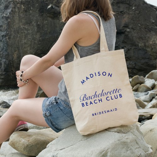 Beach Bachelorette Retro Modern Personalized Tote Bag