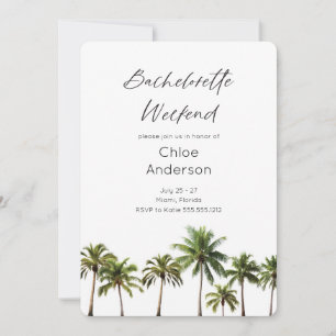 Beach Bachelorette Weekend Bachelorette Invitation