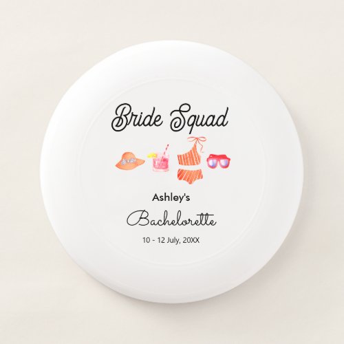 Beach Bachelorette Weekend Bikini Bride Squad Wham_O Frisbee