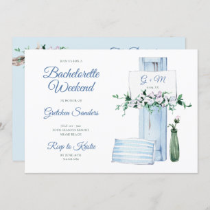 Beach Bachelorette Weekend Itinerary Invitation