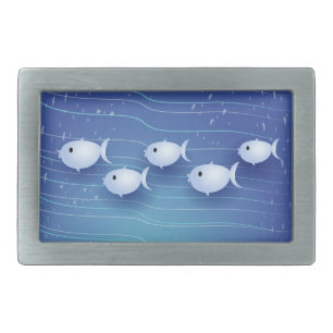 Beach background, bucklet rectangular belt buckle
