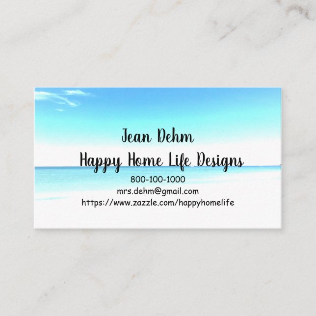 BEACH BACKGROUND Business card (Front)