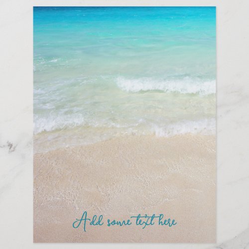 Beach Background Double Sided Blank Wedding Paper