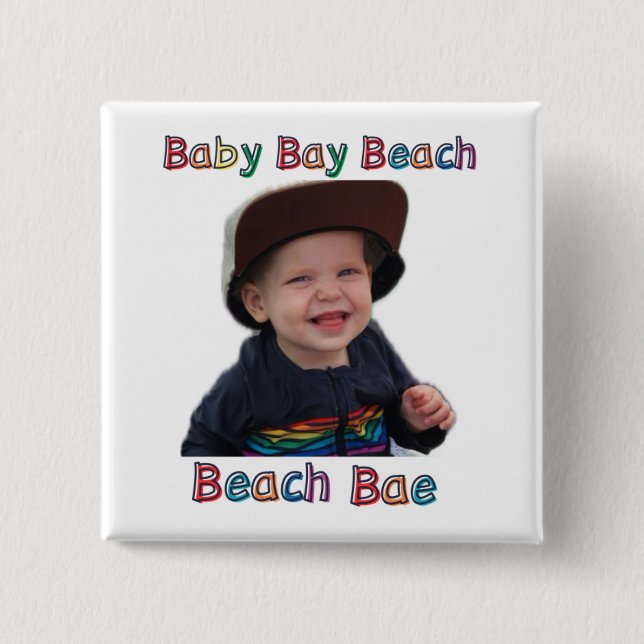beach bae button (Front)