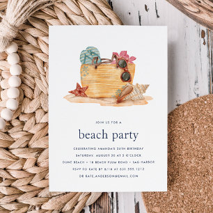 Beach Bag Beach Party Invitation