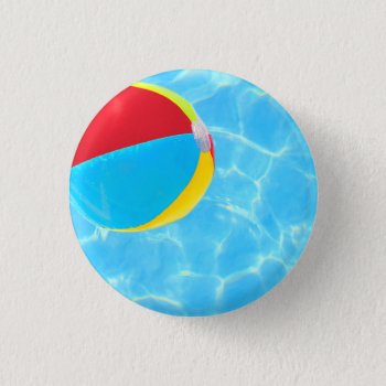Beach Ball Button by CarriesCamera at Zazzle