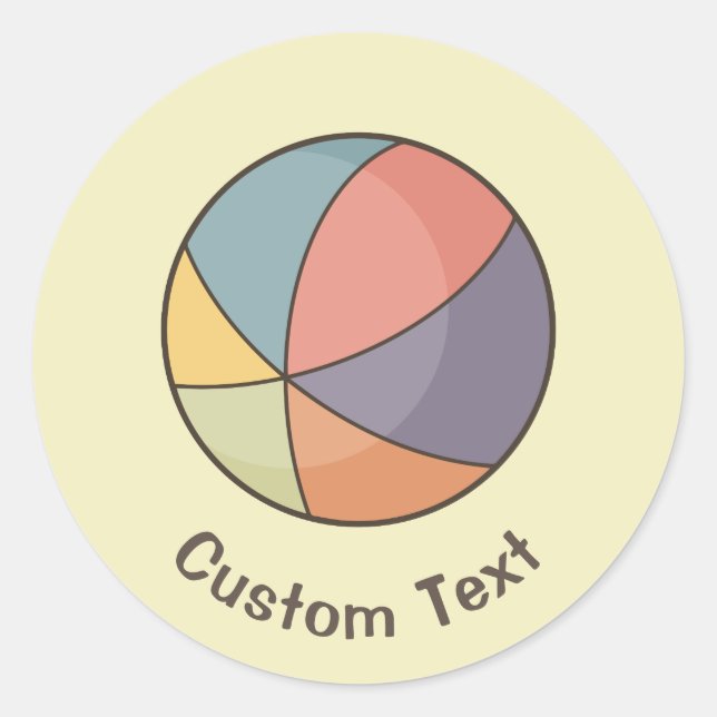 Beach Ball Classic Round Sticker (Front)