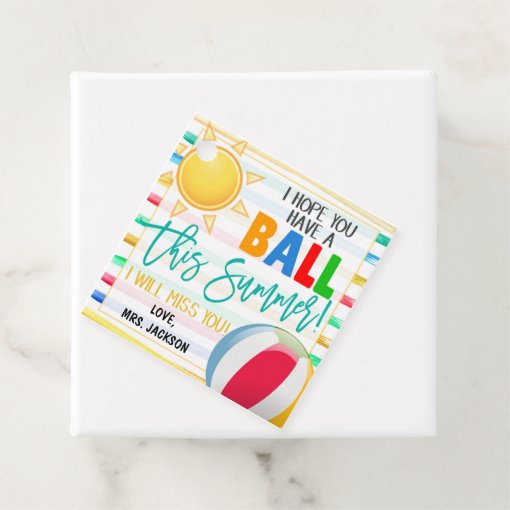 Beach Ball Gift Tag Zazzle