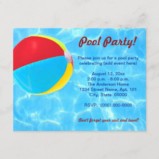 Beach Ball Invitations