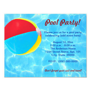 Beach Ball Invitations