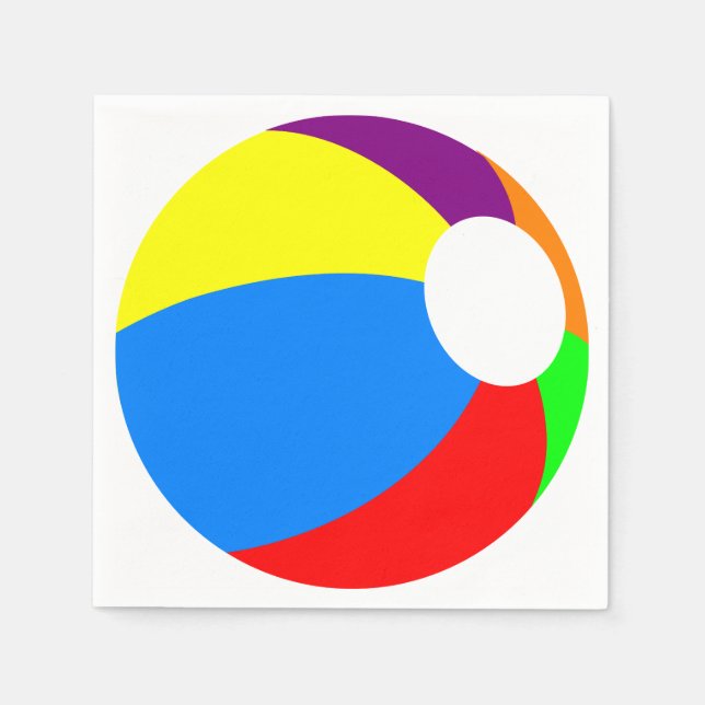 Beach Ball Paper Napkins (Front)