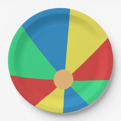 beach ball pool party paper plates zazzle com