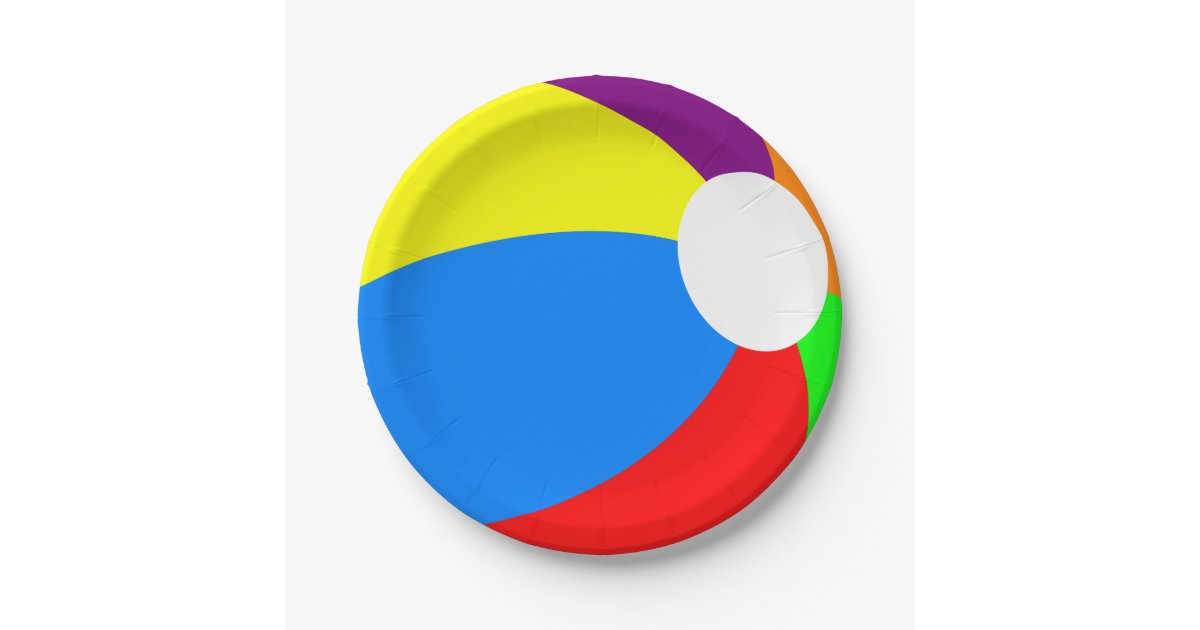 Beach Ball Paper Plates Zazzle