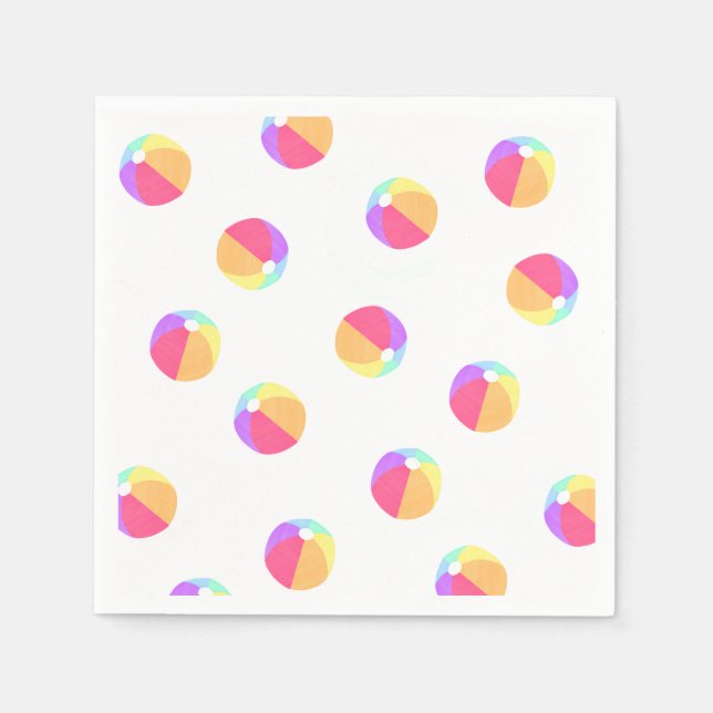 Beach Ball Party Napkins (Front)