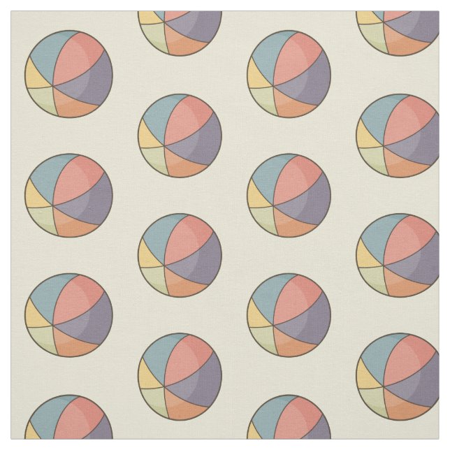 Beach Ball Pattern Fabric (Swatch)
