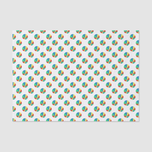 Beach Ball Pattern Tissue Paper (Front)