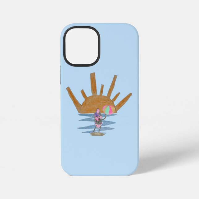 Beach ball penguin  iphone case (Back)