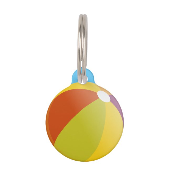 Beach Ball Pet ID Tag (Front)
