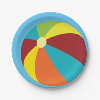 graduation beach ball pool party with year paper plate zazzle com