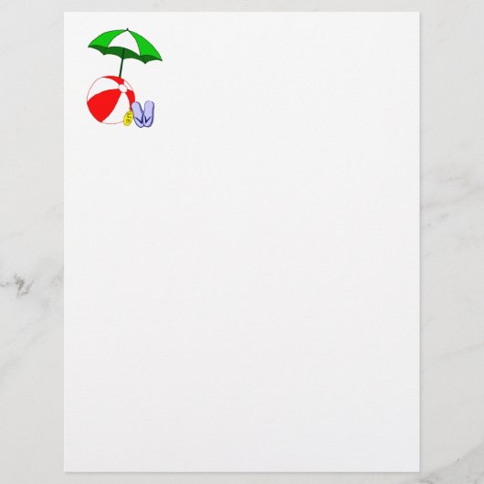Beach Ball Pool Umbrella Template (Front)