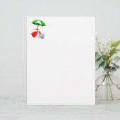 Beach Ball Pool Umbrella Template (Standing Front)